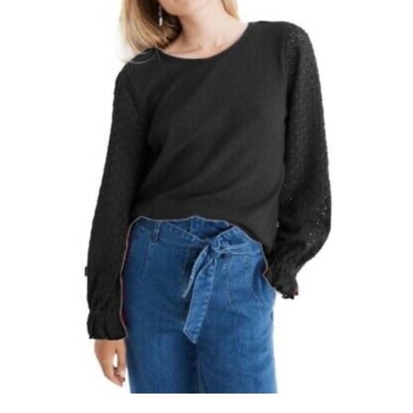 Tops - Madewell Texture &Thread Eyelet Mix Ruffle Top
